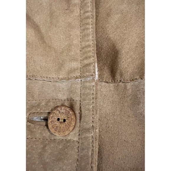 VTG Y2k Penny Lane Suede Leather Afghan Shearling Long Coat Hippie Boho Chic 6 - Picture 10 of 16